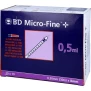 BD MICRO FINE+ U100 8MM, 100X0,5ml 324825