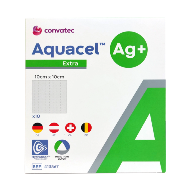 AQUACEL AG+ EXTRA 10X10CM, 10 stk.