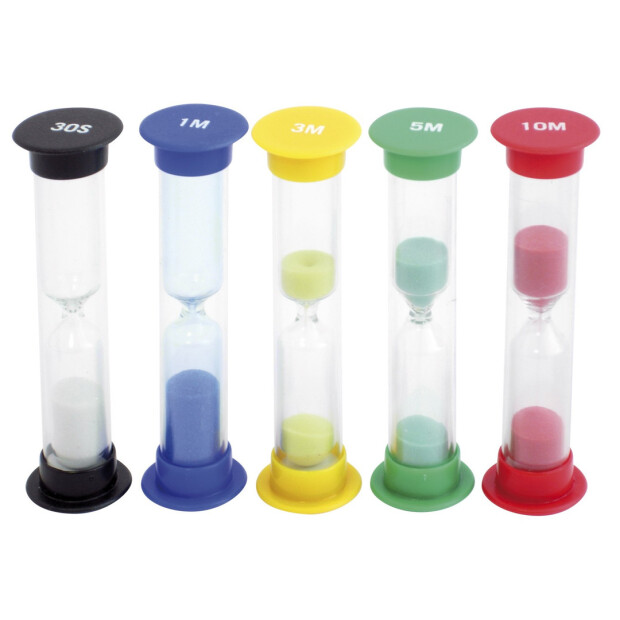Timeglas-minisæt med 5 stk
