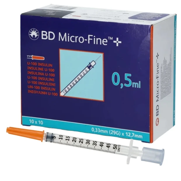 BD MICRO FINE+ U100 12,7 100X0,5 ml 324824