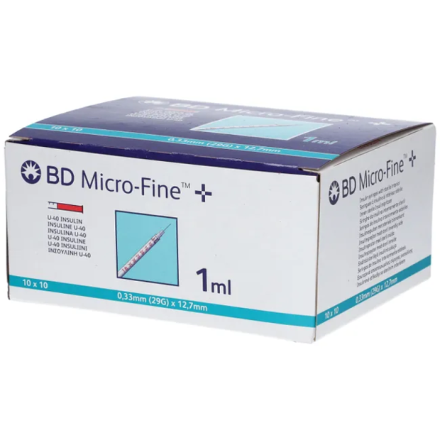BD MICRO FINE+ U40 12.7, 100X1ml 320801