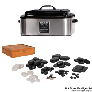 Therastar&reg; Hot stone-varmes&aelig;t large inkl. 68 sten