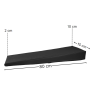 Positioneringskile til ben, sort 80 x 30 x 10/2 cm