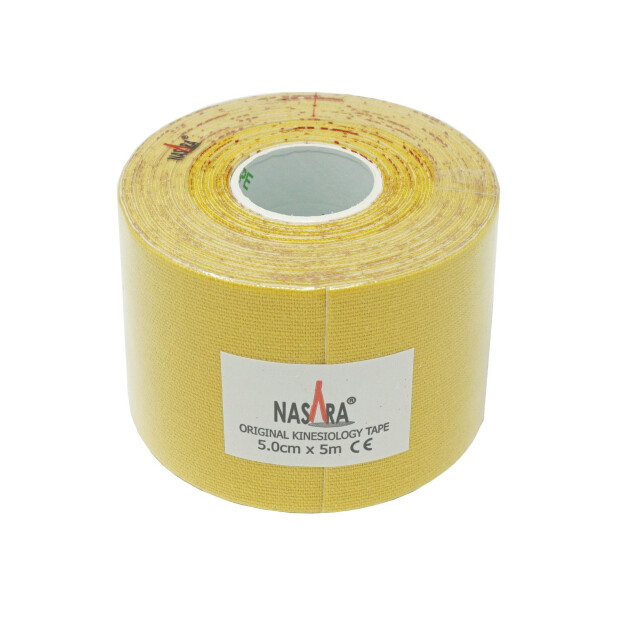 Nasara Kinesiologi Tape 5cm x 5m Gul