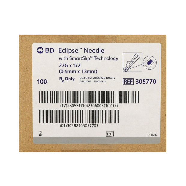 BD ECLIPSE SAFE K27G 1/2, 100 stk.