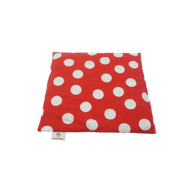 Kirsebærstenspude 24x25cm rød/hvid - Theracozy®
