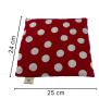 Kirsebærstenspude 24x25cm rød/hvid - Theracozy®