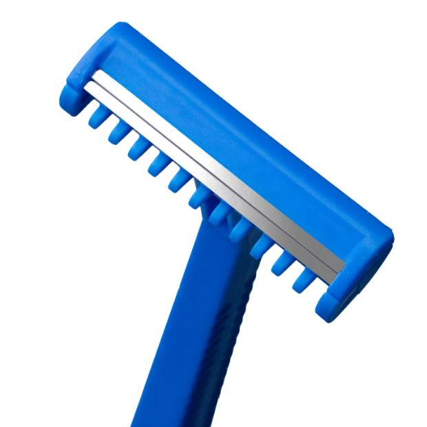Dobbeltskæret engangsbarberkniv, 100 stk.