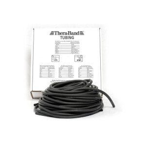 TheraBand-slange 30,5 m med s&aelig;rlig styrke, sort