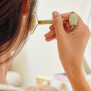 Therastar® Jade/Rose Quartz Roller & Gua Sha Stone Set