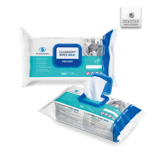 Dr. Schumacher CLEANISEPT® WIPES MAXI Desinfektionsservietter 100 stk.