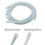 Silikoneslange sæt med 2, 0,5 mm indvendig / 0,5 mm tyk væg, 30 cm