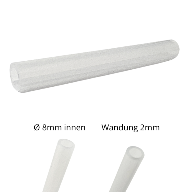 Logostar® Silikoneslange sæt med 2, 8 mm indvendig / 2 mm tyk væg, 10 cm