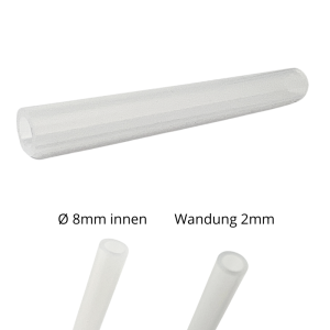 Silikoneslange s&aelig;t med 2, 8 mm indvendig / 2 mm tyk...