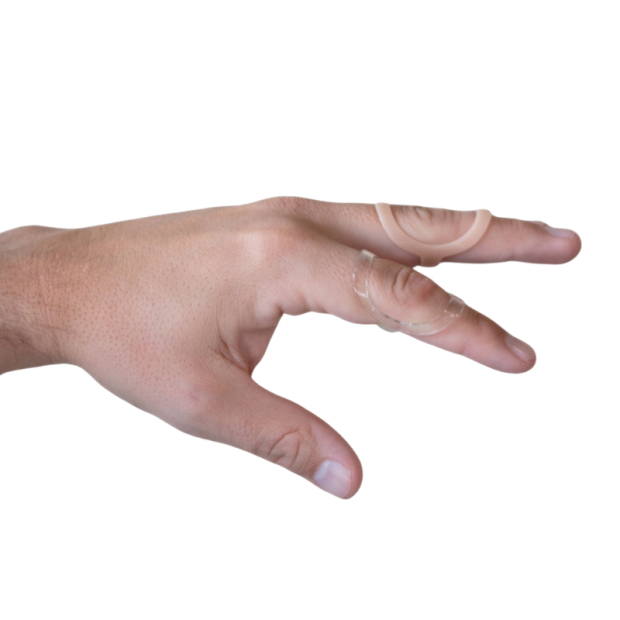 Oval 8 trepunkts fingerskinne transparent