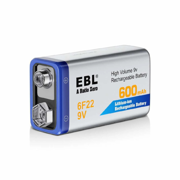 9V Li-ion batteri 600mAh