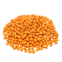 Kleine bunte Thermostar® Sensory Beads Stone aus Silikon auf einem weißen Tablett