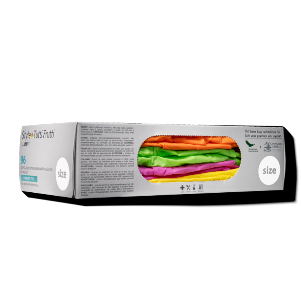 Nitril engangshandsker Style, farvemix flerfarvet, 96 stk