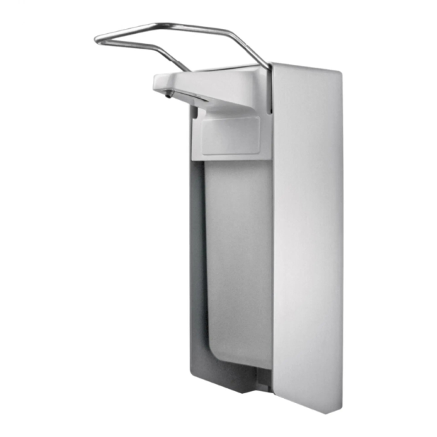 Temdex desinfektionsmiddel-dispenser i aluminium 1000 ml - kort arm