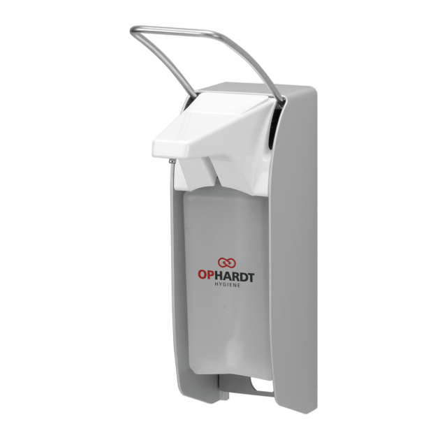OPHardt desinfektionsmiddel-dispenser i aluminium