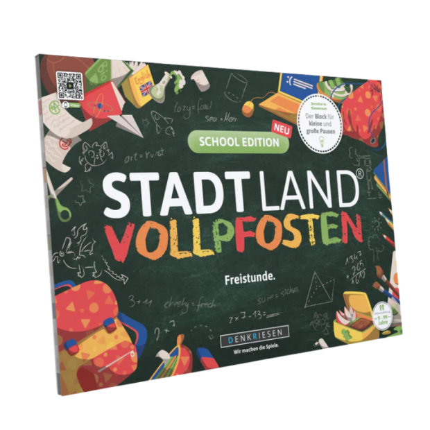 Stadt Land Vollpfosten® Spilleblok School Edition