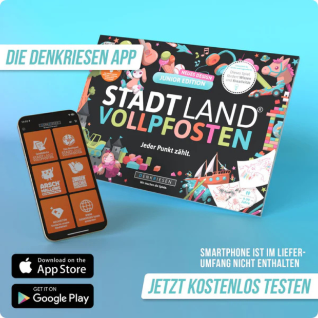 Stadt Land Vollpfosten® A4 spilleblok Junior Edition