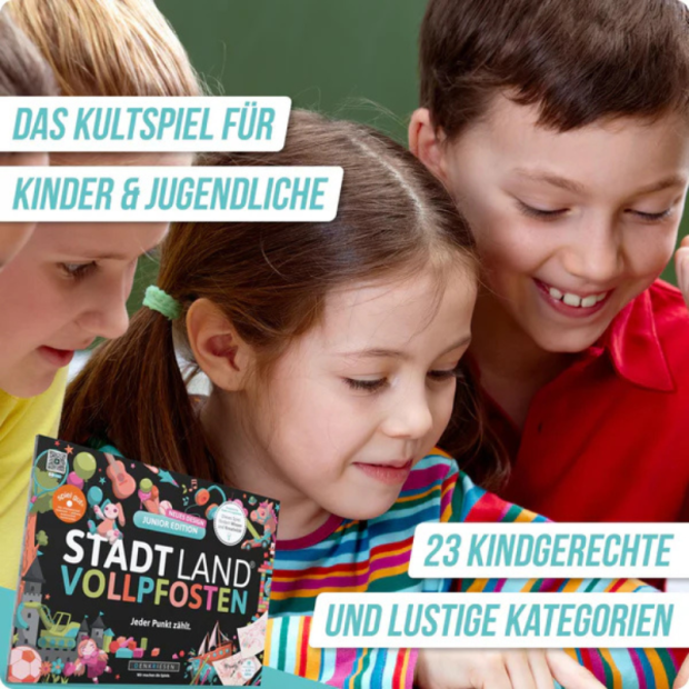 Stadt Land Vollpfosten® A4 spilleblok Junior Edition
