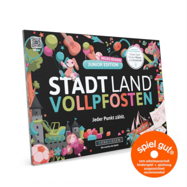 Stadt Land Vollpfosten® A4 spilleblok Junior Edition