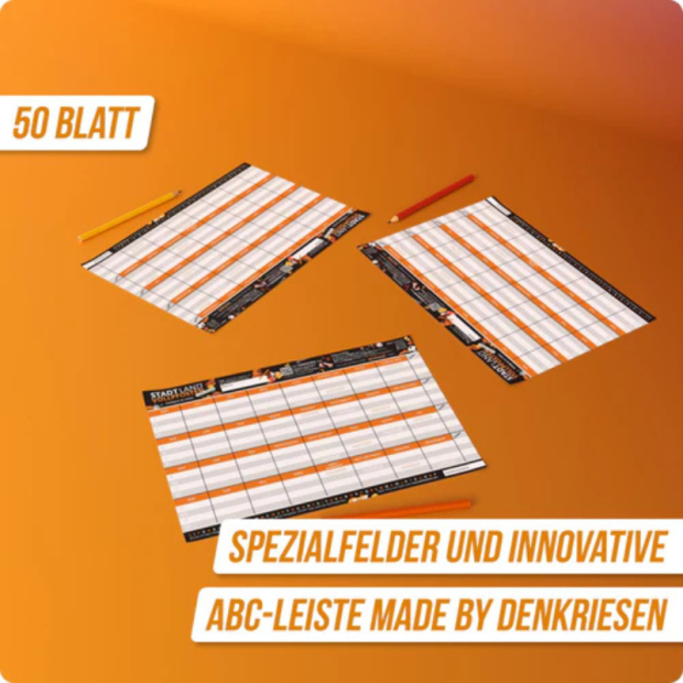 Stadt Land Vollpfosten® A4 game pad Classic Edition