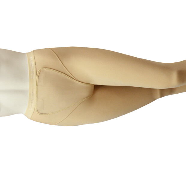 Womens comp. panty for genital area, above knee