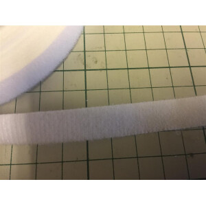 Tyndt filtbånd hvidt 1,3cm x 9,1m