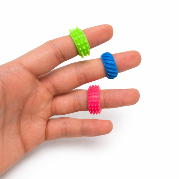 Theralino® sensoriske fingerringe 12 stk.