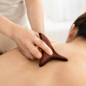 Therastar massagehjælpemidler i træ 4 dele
