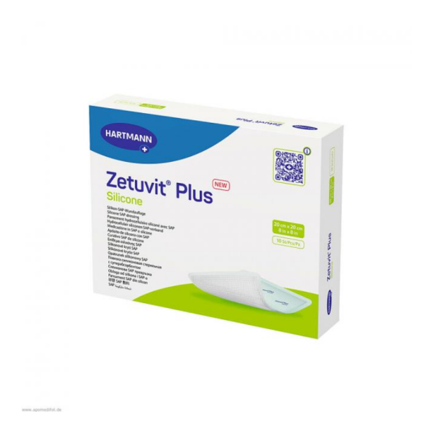 ZETUVIT Plus Silicone Border 20 × 20 cm