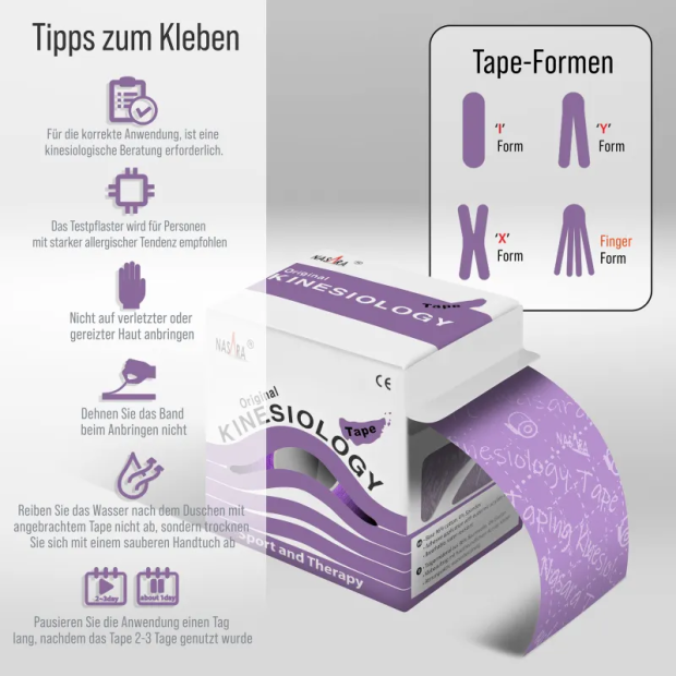 Nasara Kinesiology Tape 5 cm x 5 m Mix-sæt