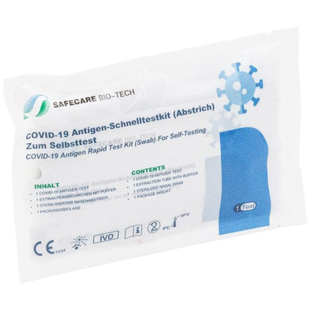SAFECARE SARS-CoV-2 hurtigtest til lægbrugere – 1-stk. softpack