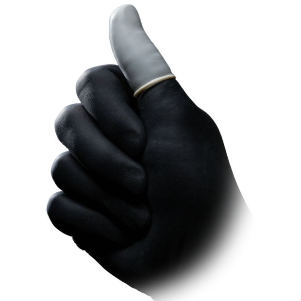 Latexfingerpuder, hvid, 100 stk
