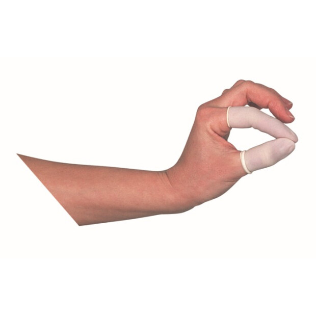Latexfingerpuder, hvid, 100 stk