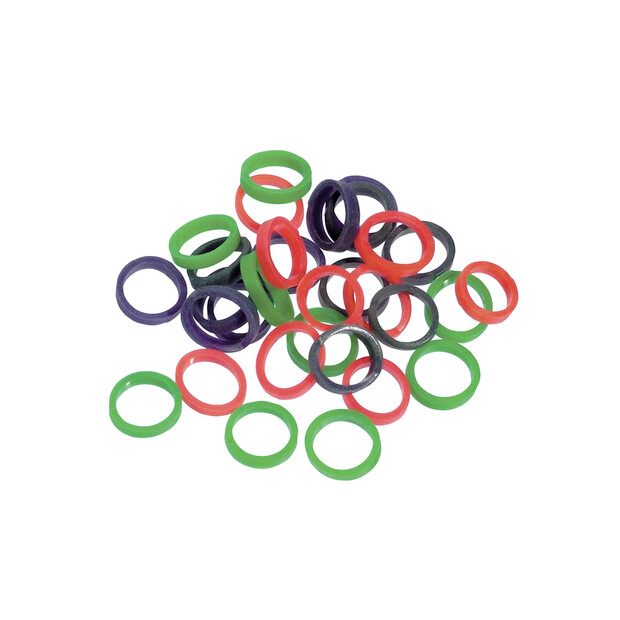 Gummiringe af farvet latex Ø 8,0 mm, 100 stk