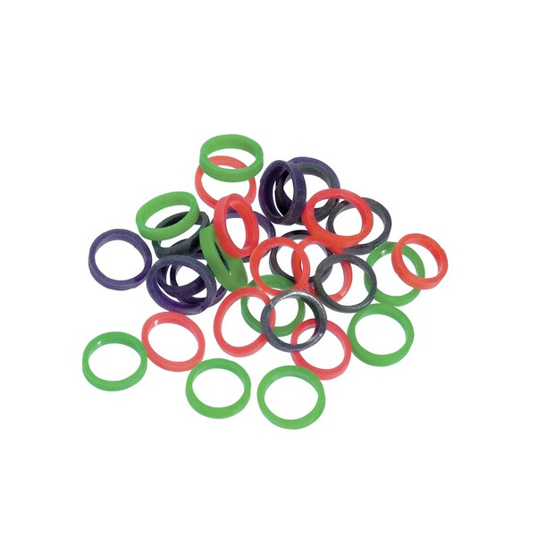 Gummiringe af farvet latex Ø 8,0 mm, 100 stk