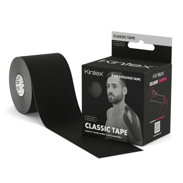 Kintex Kinesiologi Tape Classic 5cm x 5m Sort