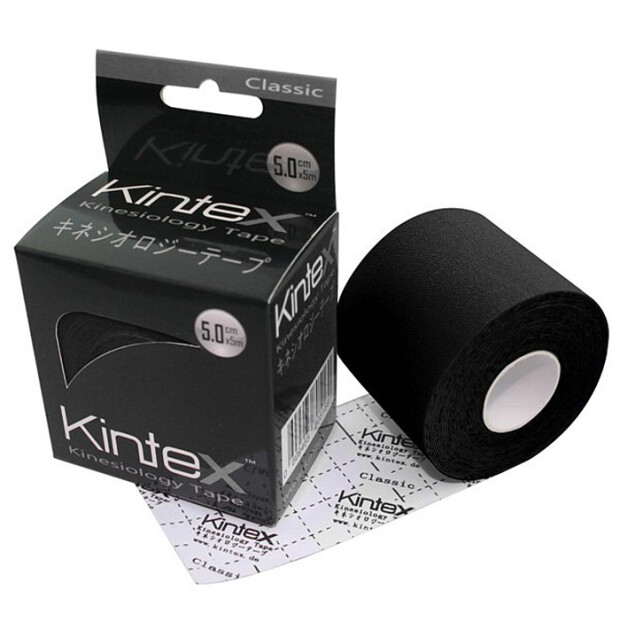 Kintex Kinesiologi Tape Classic 7,5 cm x 5 m Sort