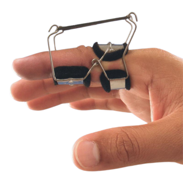 Dynamisk finger ekstensionsskinne med elastik