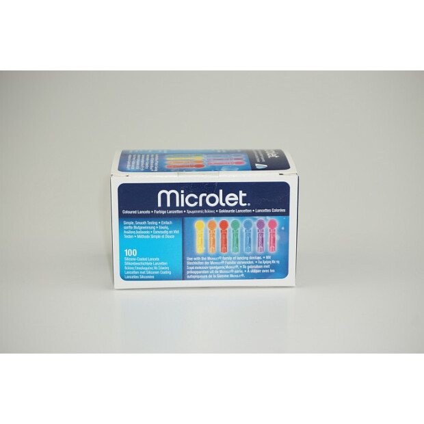 Microlet-lancetter farvede, 100 stk.